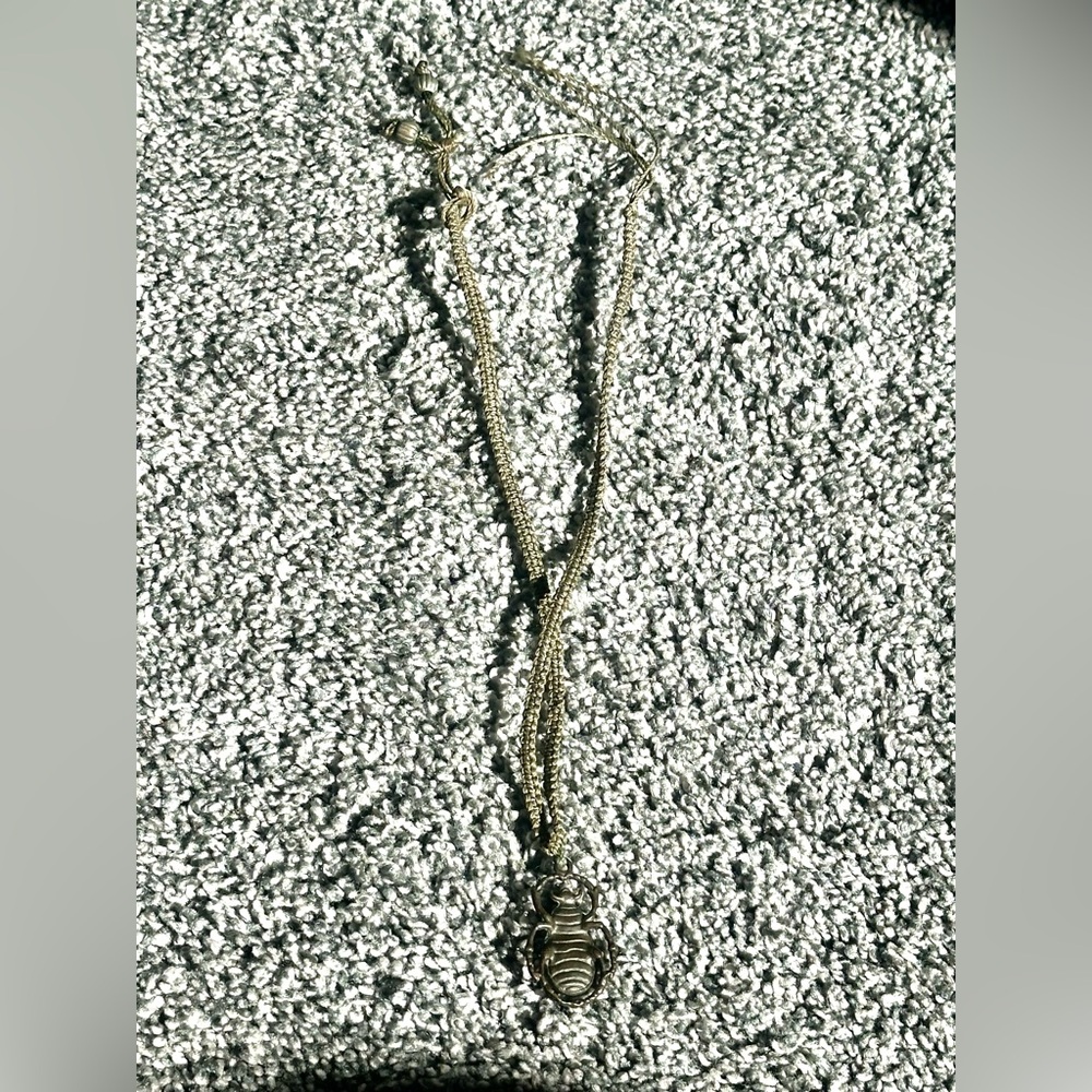 Beetle figure on braided thread | choker necklace, handmade - Picture 7 of 10